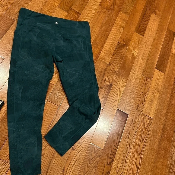 Tuff athletics forest green printed leggings Sz XXL - Picture 4 of 17